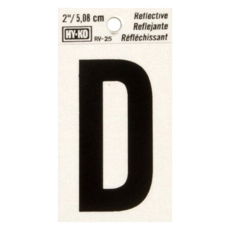 Hy-Ko 2In Reflective Letter D, 10PK B00416